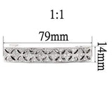 Alamode Rhodium White Metal Tiaras & Hair Clip with Top Grade Crystal in Clear - Alamode - Flyclothing LLC