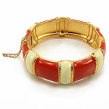Alamode Gold Brass Bangle with No Stone - Alamode