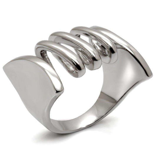 Alamode Rhodium Brass Ring with No Stone - Alamode - Flyclothing LLC