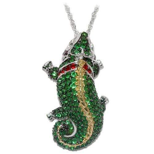 Alamode Rhodium+Gold+ Ruthenium Brass Chain Pendant with AAA Grade CZ in Multi Color - Alamode - Flyclothing LLC