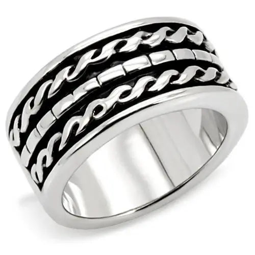 Alamode Rhodium Brass Ring with No Stone - Alamode - Flyclothing LLC