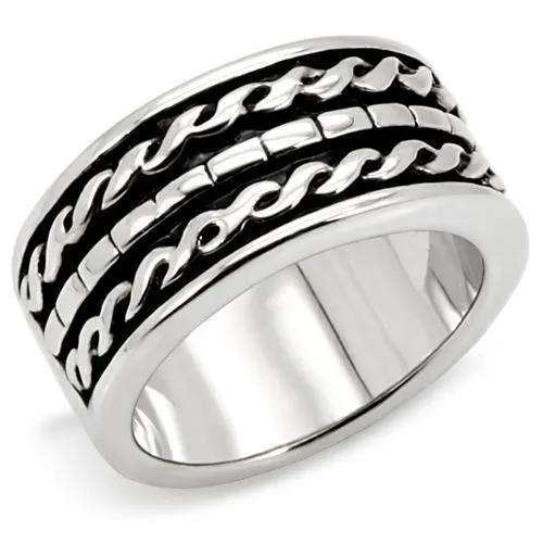 Alamode Rhodium Brass Ring with No Stone - Alamode - Flyclothing LLC