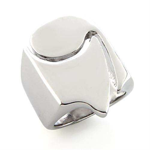Alamode Rhodium White Metal Ring with No Stone - Alamode - Flyclothing LLC