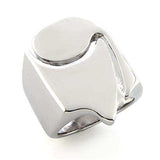 Alamode Rhodium White Metal Ring with No Stone - Alamode - Flyclothing LLC