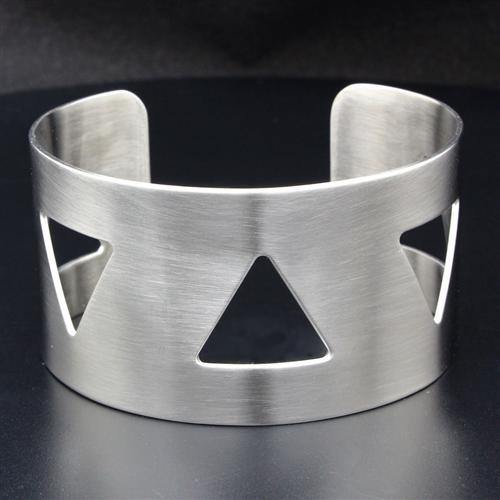 Alamode High polished (no plating) Stainless Steel Bangle with No Stone - Alamode