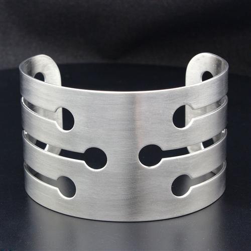 Alamode High polished (no plating) Stainless Steel Bangle with No Stone - Alamode
