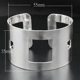 Alamode High polished (no plating) Stainless Steel Bangle with No Stone - Alamode - Flyclothing LLC