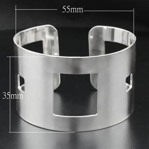 Alamode High polished (no plating) Stainless Steel Bangle with No Stone - Alamode - Flyclothing LLC