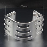 Alamode High polished (no plating) Stainless Steel Bangle with No Stone - Alamode