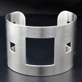 Alamode High polished (no plating) Stainless Steel Bangle with No Stone - Alamode