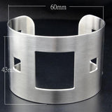 Alamode High polished (no plating) Stainless Steel Bangle with No Stone - Alamode