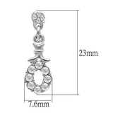 Alamode Rhodium White Metal Earrings with Top Grade Crystal in Clear - Alamode - Flyclothing LLC