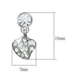 Alamode Rhodium White Metal Earrings with Top Grade Crystal in Clear - Alamode - Flyclothing LLC