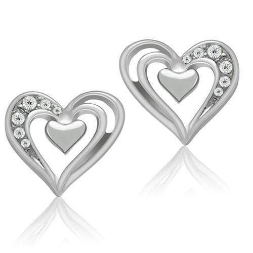 Alamode Rhodium White Metal Earrings with Top Grade Crystal in Clear - Alamode - Flyclothing LLC