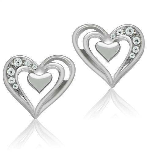 Alamode Rhodium White Metal Earrings with Top Grade Crystal in Clear - Alamode - Flyclothing LLC