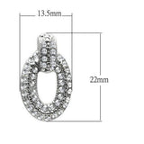 Alamode Rhodium White Metal Earrings with Top Grade Crystal in Clear - Alamode - Flyclothing LLC