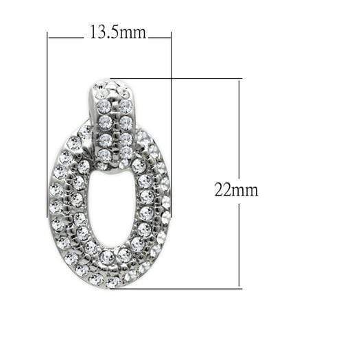 Alamode Rhodium White Metal Earrings with Top Grade Crystal in Clear - Alamode - Flyclothing LLC