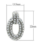 Alamode Rhodium White Metal Earrings with Top Grade Crystal in Clear - Alamode - Flyclothing LLC