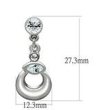 Alamode Rhodium White Metal Earrings with Top Grade Crystal in Clear - Alamode - Flyclothing LLC