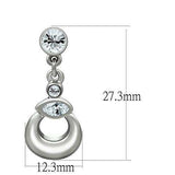 Alamode Rhodium White Metal Earrings with Top Grade Crystal in Clear - Alamode - Flyclothing LLC