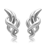 Alamode Rhodium White Metal Earrings with No Stone - Alamode - Flyclothing LLC
