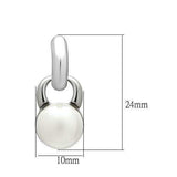 Alamode Rhodium White Metal Earrings with Top Grade Crystal in White - Alamode - Flyclothing LLC