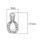 Alamode Rhodium White Metal Earrings with Top Grade Crystal in Clear - Alamode - Flyclothing LLC