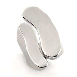 Alamode Rhodium White Metal Ring with No Stone - Alamode - Flyclothing LLC