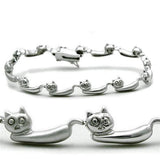 Alamode Matte Rhodium & Rhodium Brass Bracelet with No Stone - Alamode