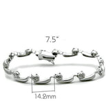 Alamode Matte Rhodium & Rhodium Brass Bracelet with No Stone - Alamode - Flyclothing LLC