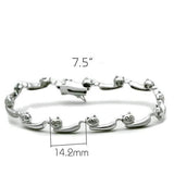 Alamode Matte Rhodium & Rhodium Brass Bracelet with No Stone - Alamode