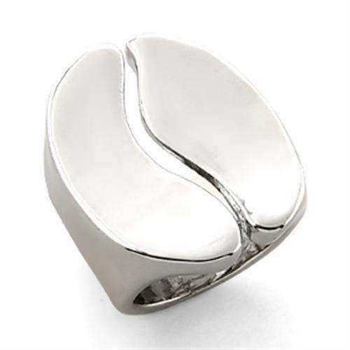 Alamode Rhodium White Metal Ring with No Stone - Alamode - Flyclothing LLC