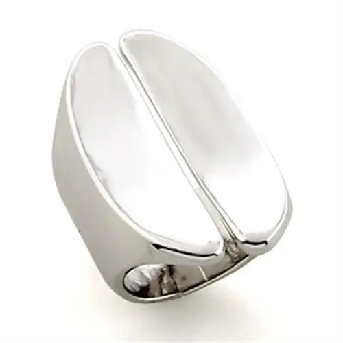 Alamode Rhodium White Metal Ring with No Stone - Alamode - Flyclothing LLC