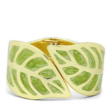 Alamode Flash Gold White Metal Bangle with Epoxy in No Stone - Alamode