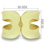 Alamode Flash Gold White Metal Bangle with No Stone - Alamode