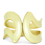 Alamode Flash Gold White Metal Bangle with No Stone - Alamode