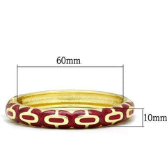Alamode Flash Gold White Metal Bangle with Epoxy in No Stone - Alamode