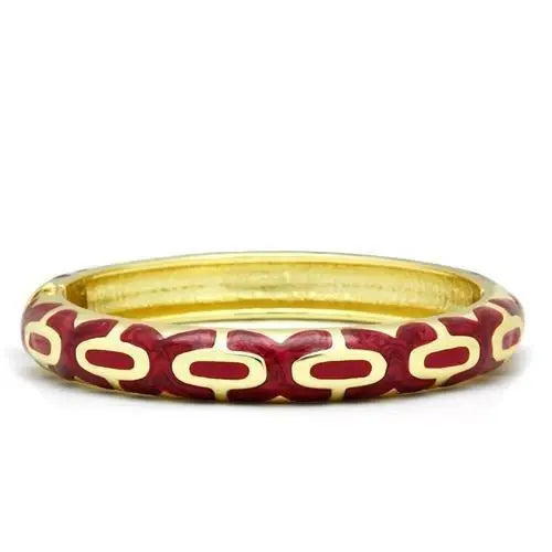 Alamode Flash Gold White Metal Bangle with Epoxy in No Stone - Alamode - Flyclothing LLC
