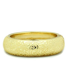 Alamode Flash Gold White Metal Bangle with No Stone - Alamode