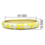 Alamode Flash Gold White Metal Bangle with Top Grade Crystal in Clear - Alamode - Flyclothing LLC