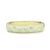Alamode Flash Gold White Metal Bangle with Top Grade Crystal in Clear - Alamode - Flyclothing LLC