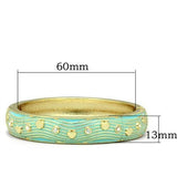 Alamode Flash Gold White Metal Bangle with Top Grade Crystal in Clear - Alamode