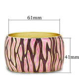 Alamode Flash Gold White Metal Bangle with Epoxy in No Stone - Alamode