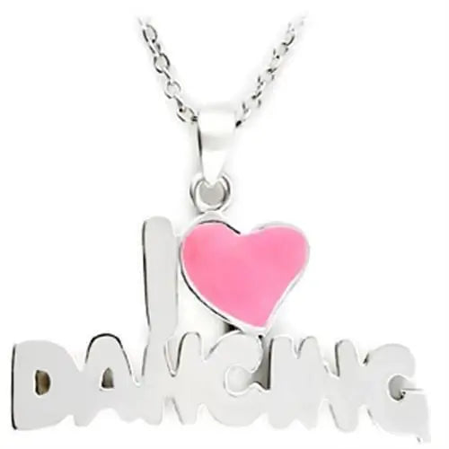 Alamode Silver Brass Pendant with Epoxy in Rose - Alamode - Flyclothing LLC
