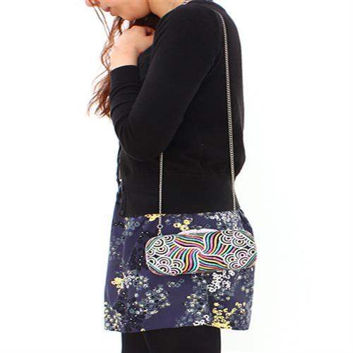 Alamode Imitation Rhodium White Metal Clutch with Top Grade Crystal in Multi Color - Alamode - Flyclothing LLC