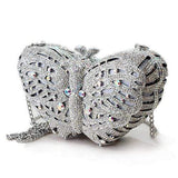 Alamode Imitation Rhodium White Metal Clutch with Top Grade Crystal in White - Alamode - Flyclothing LLC
