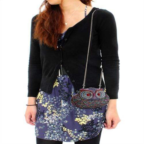 Alamode Ruthenium White Metal Clutch with Top Grade Crystal in Multi Color - Alamode - Flyclothing LLC