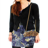 Alamode Gold White Metal Clutch with Top Grade Crystal in Multi Color - Alamode - Flyclothing LLC