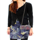 Alamode Ruthenium White Metal Clutch with Top Grade Crystal in Multi Color - Alamode - Flyclothing LLC