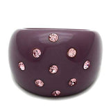 Alamode Resin Ring with Synthetic Synthetic Stone in Multi Color - Alamode - Flyclothing LLC